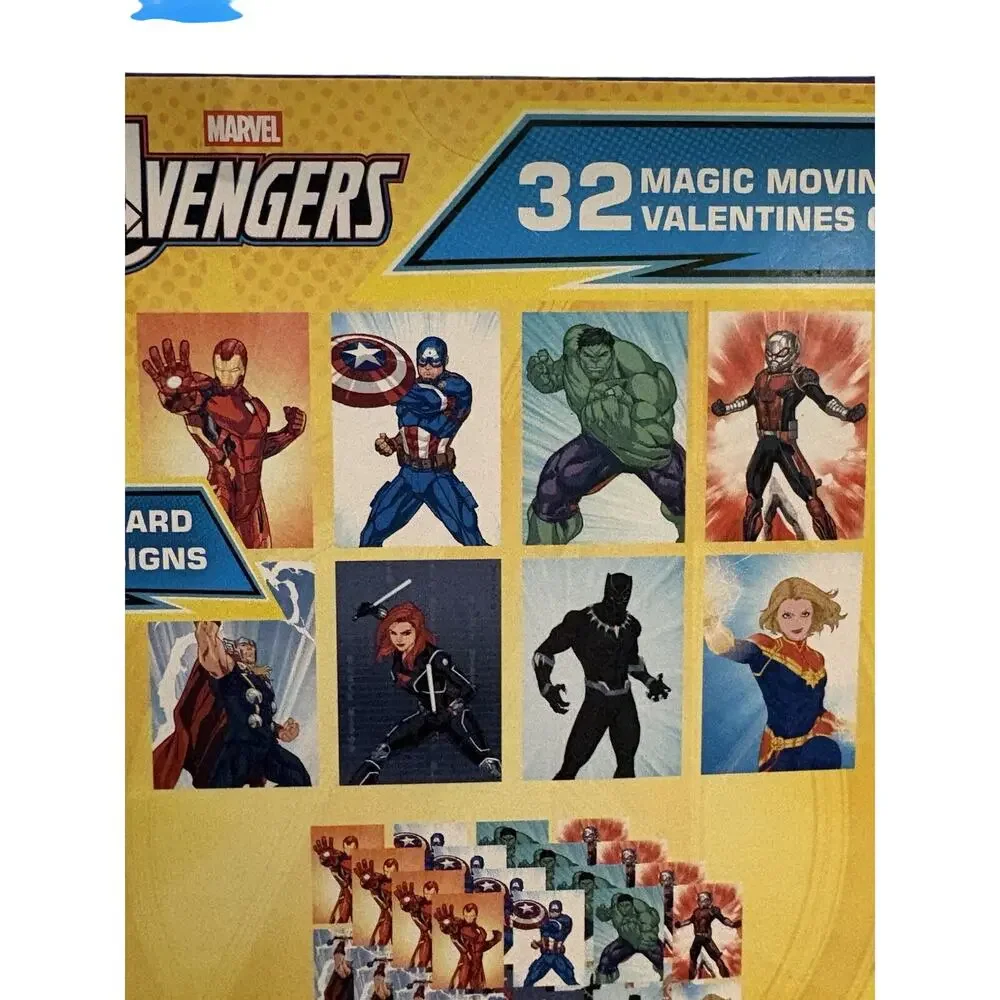 Marvel Avengers 32 Magic Moving Valentines NEW Home School Teacher 3 Boxes